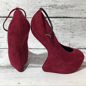 Giuseppe Zanotti suede platform heels, 40.5